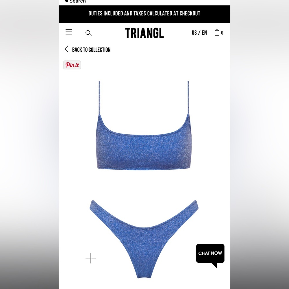 TRIANGL BATHING SUIT XS (MICA-MARINA SPARKLE) TRADE OFFERS WELCOME